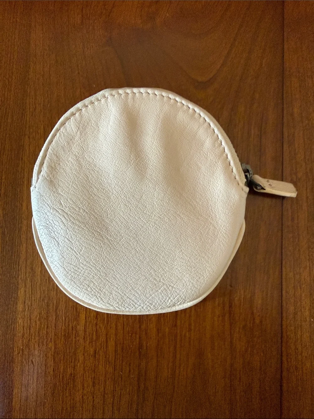 J. Jill Genuine Leather pale pink Round Leather Coin Pouch